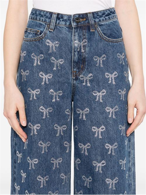 Jeans with rhinestones SELF PORTRAIT | RS25812PBLUE